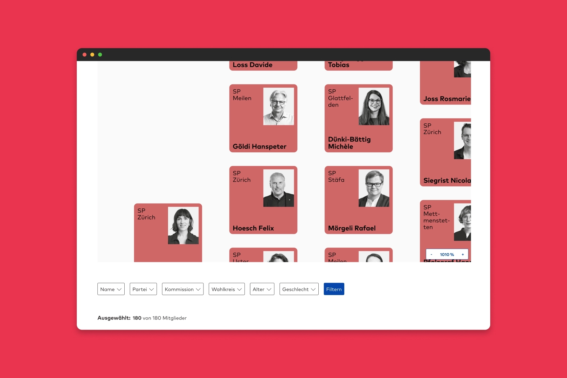 Zoom interaktiver Sitzplan Kantonsrat